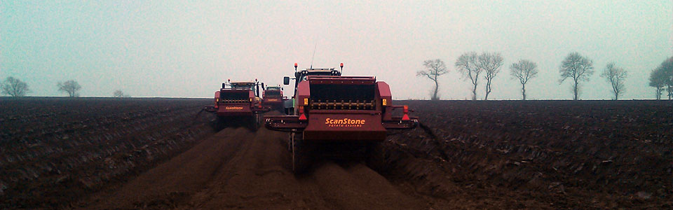 Tractors in Field